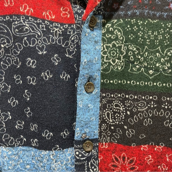 Levi's Mens XL Colorful Patchwork Cardigan - Picture 5 of 11